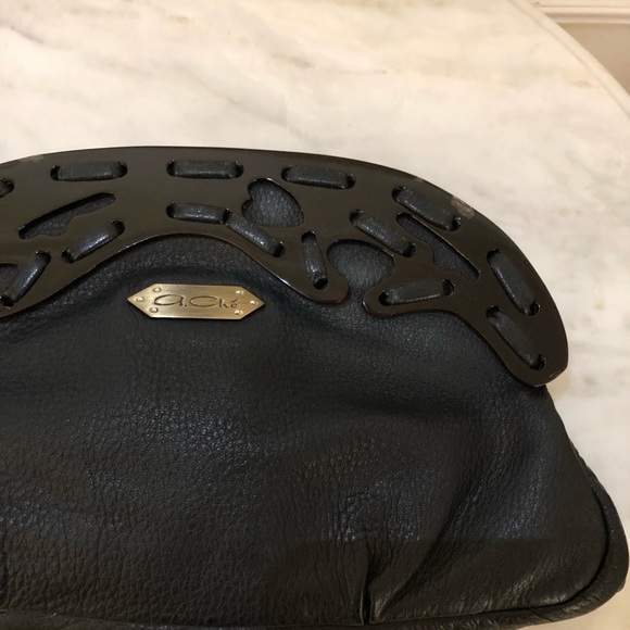 Ornate clutch with leather mix - Picture 3 of 8